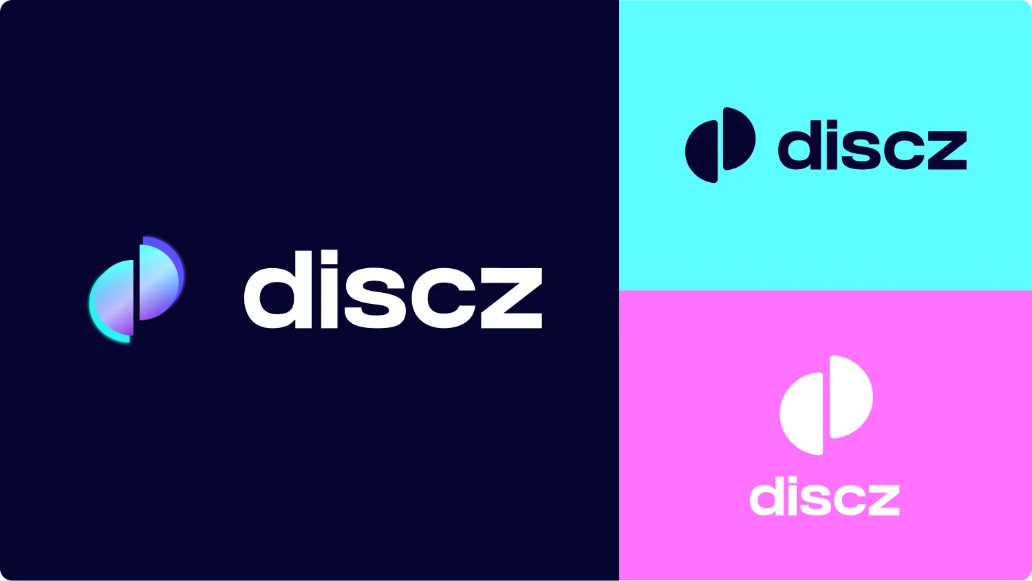 image collage of discz's logo design