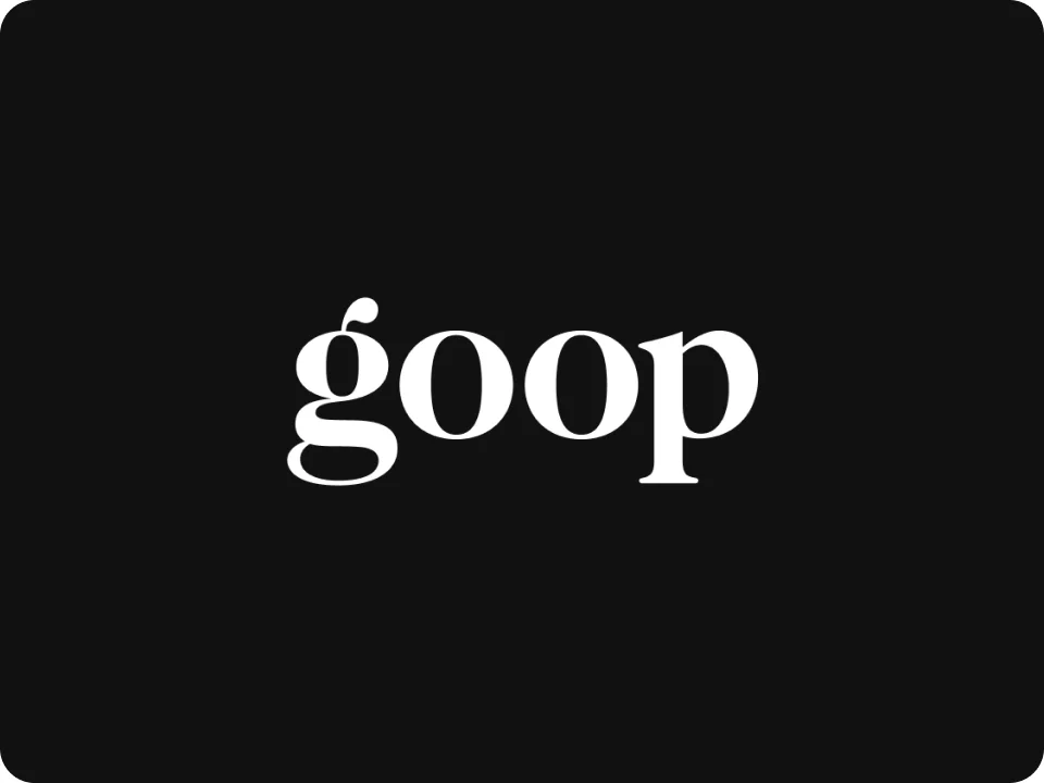 hero image of the goop company logo